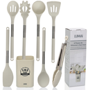 Kit Utensílios Silicone e Aço Inox 8 Peças Premium – Alta Durabilidade e Segurança.