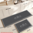 Kit 2 Tapetes de Cozinha - Borracha Antiderrapante, Super Absorvente e Secagem Rápida 120*34cm+60*34cm