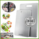49X60cm Tábua De Corte 316 Aço Inoxidável Antibacteriana À Prova De Mofo tábua de cozinha
